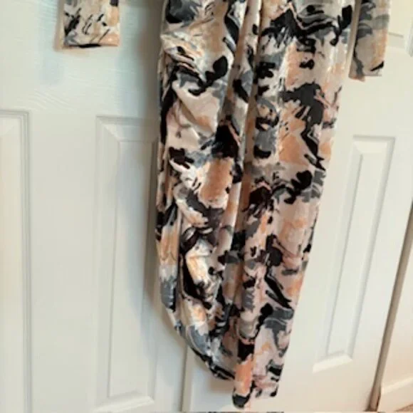 ✨NWT ELOQUII Printed Velvet Mock Neck Dress – Size 20✨ - Picture 7 of 11